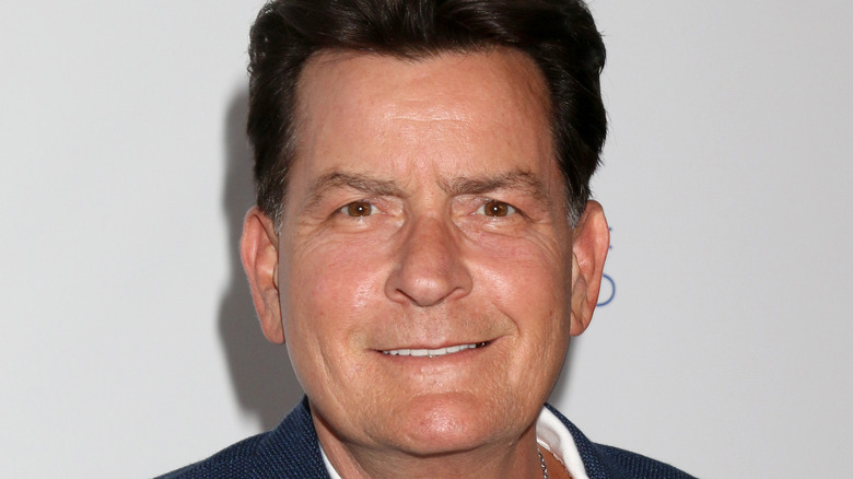 Charlie Sheen smiling