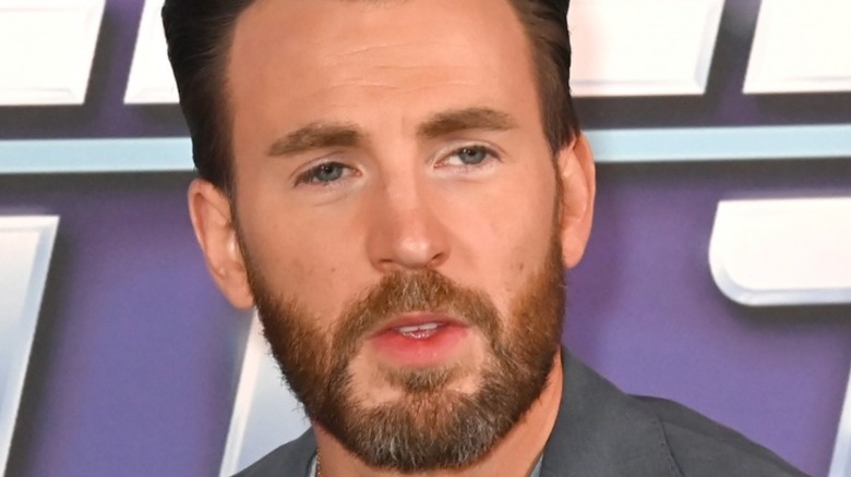 Chris Evans looks thoughtful