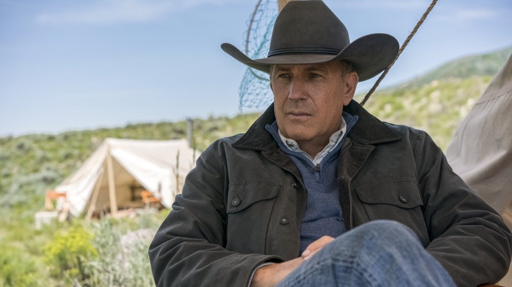 Kevin Costner's John Dutton surveys his land on Yellowstone