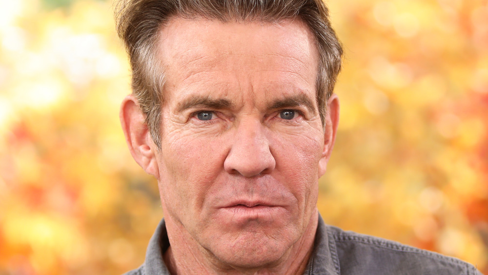 Dennis Quaid orange background