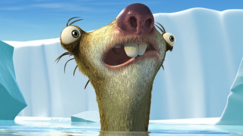 Sid staying afloat in Ice Age