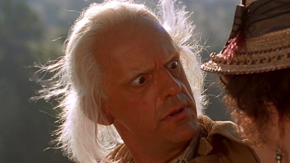 Christopher Lloyd looking shocked Back to the Future III