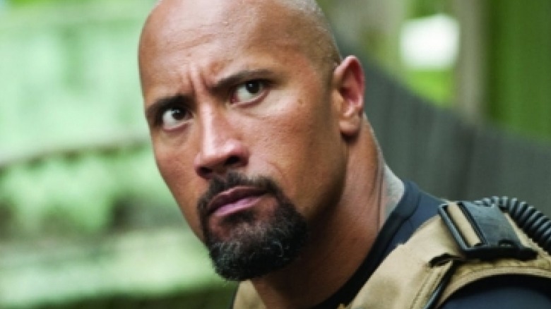 Dwayne Johnson Luke Hobbs stern face