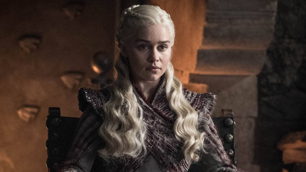 Emilia Clarke as Daenerys Targaryen on Game of Thrones season 8