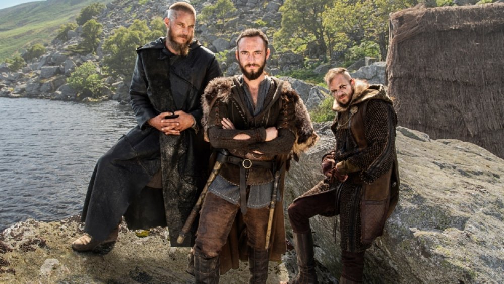 George Blagden, Travis Fimmel, and Gustaf Skarsgård on Vikings