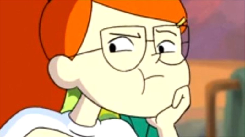 Tulip Olsen from Infinity Train thinking about something