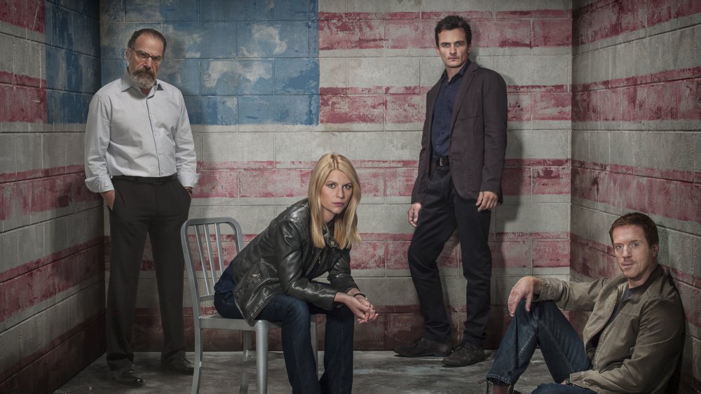 Claire Danes, Mandy Patinkin, Damian Lewis, and Rupert Friend in a promo still for Homeland