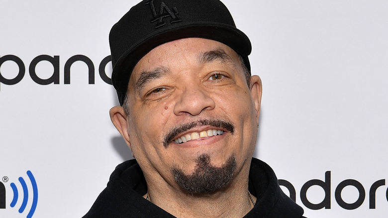 Ice-T in black Dodgers hat