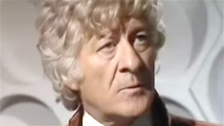 Jon Pertwee looking stern