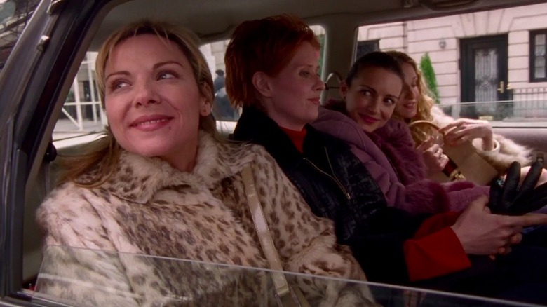 Samantha and friends smiling