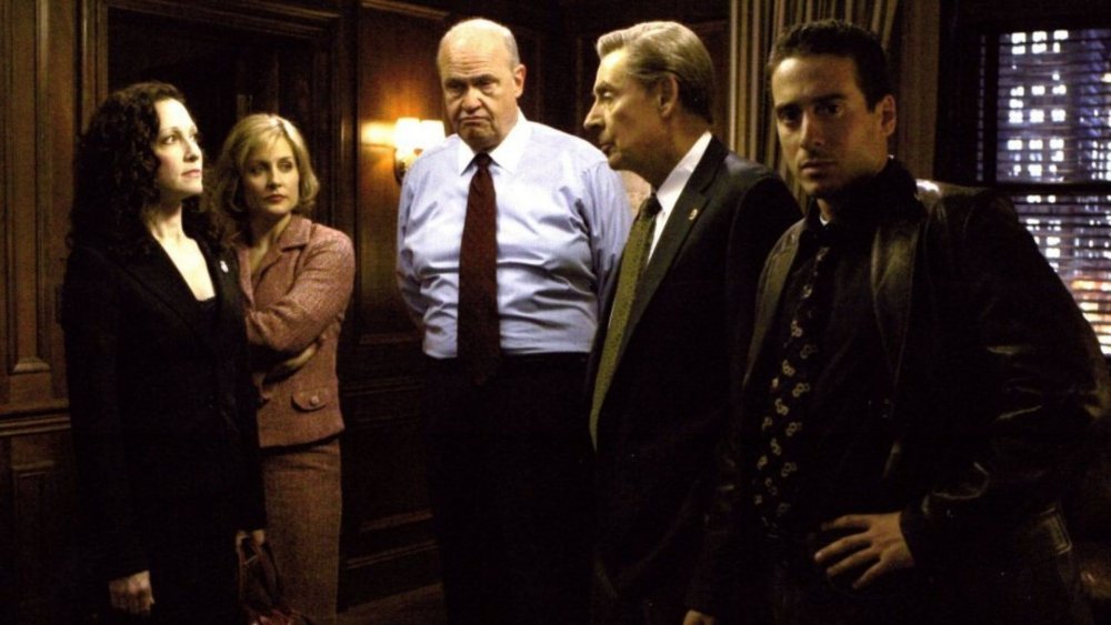 the main cast of Law and Order: Trial by Jury plus Jerry Orbach as Det. Lennie Briscoe, who died shortly before the series aired