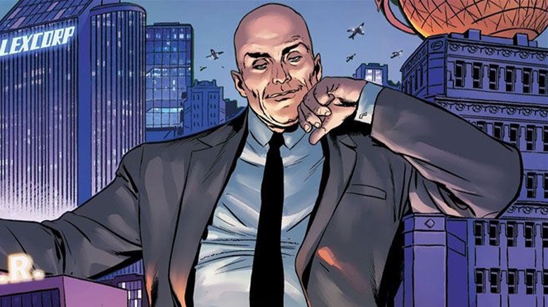 Lex Luthor smirking in Metropolis
