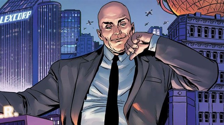 Lex Luthor smirking in Metropolis