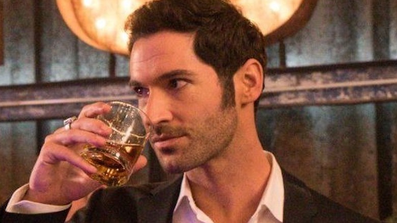 Lucifer Morningstar drinking at LUX