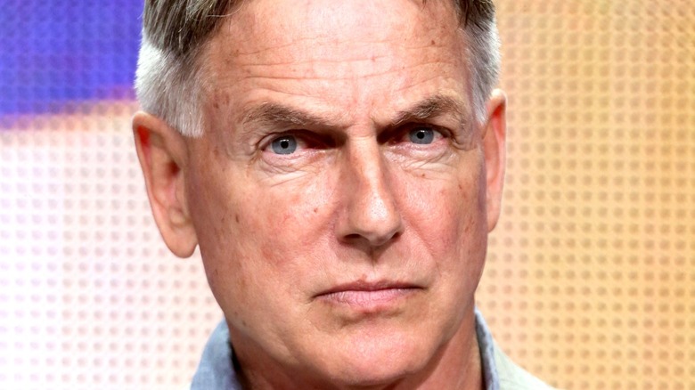 Mark Harmon looking serious