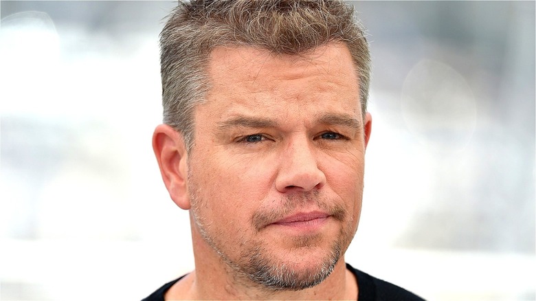 Matt Damon stares into the distance.