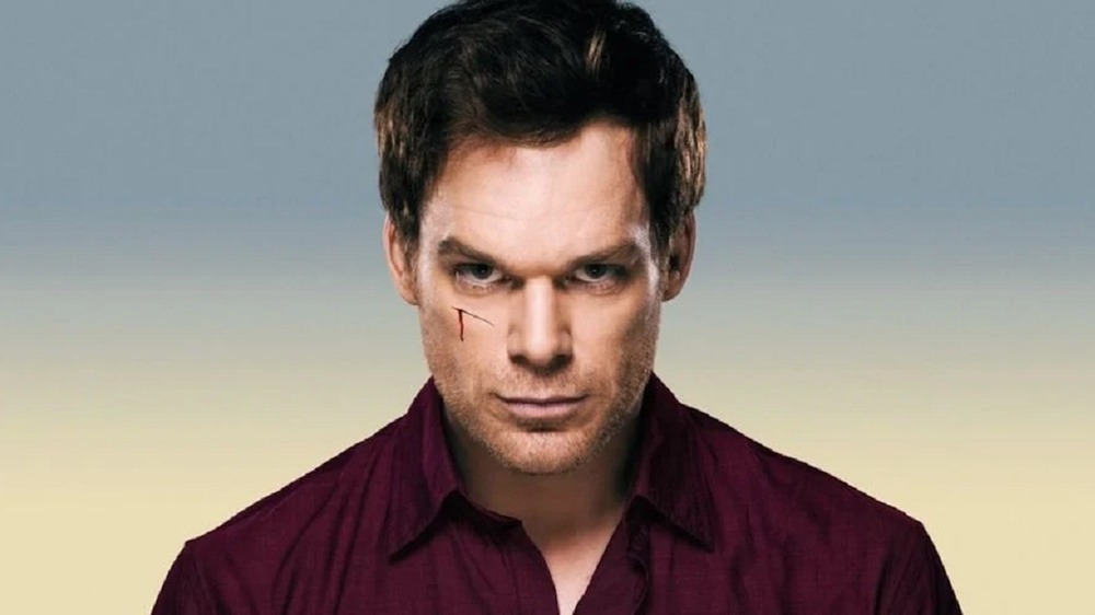 Michael C. Hall glaring in true Dexter fashion for promo shots