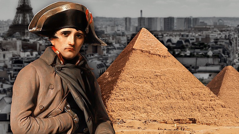 Napoleon in Egypt looking serious