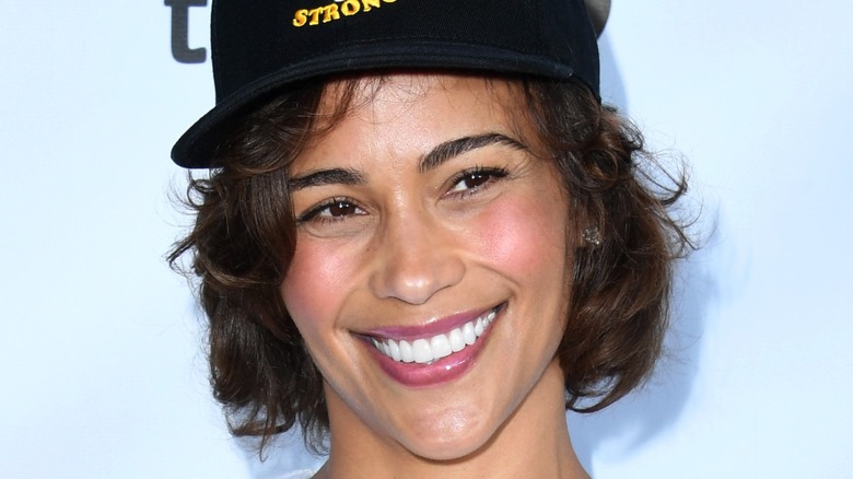 Paula Patton wearing hat