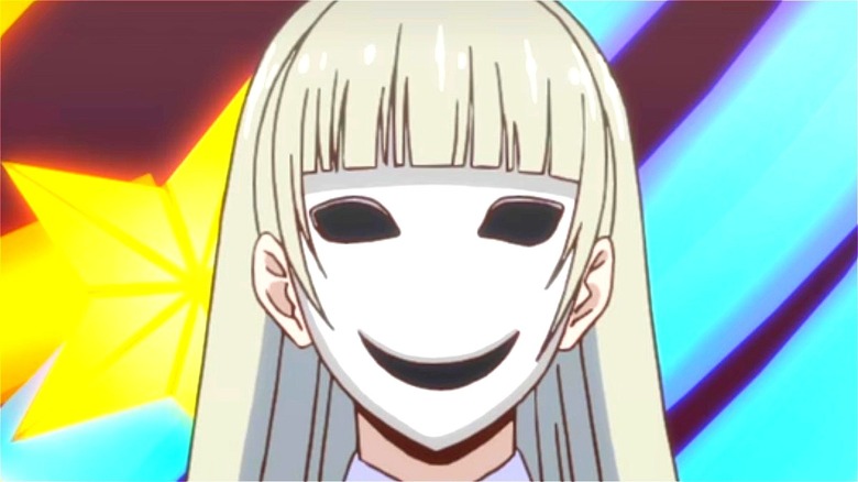 Ririka wearing her mask in "Kakegurui" 