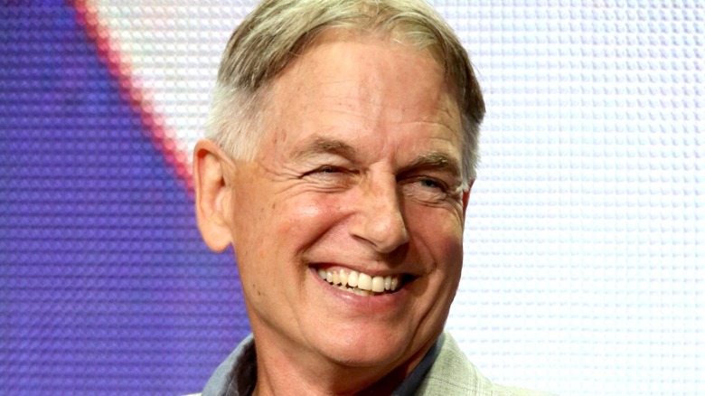 Mark Harmon laughing