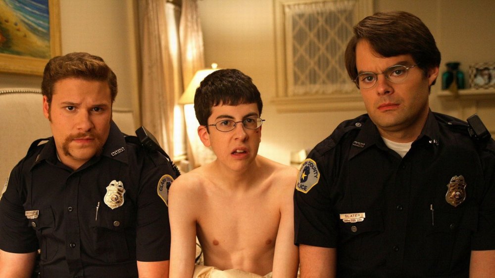 Seth Rogen, Bill Hader, and Christopher Mintz-Plasse in Superbad