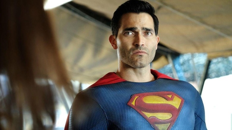 Superman looking concerned