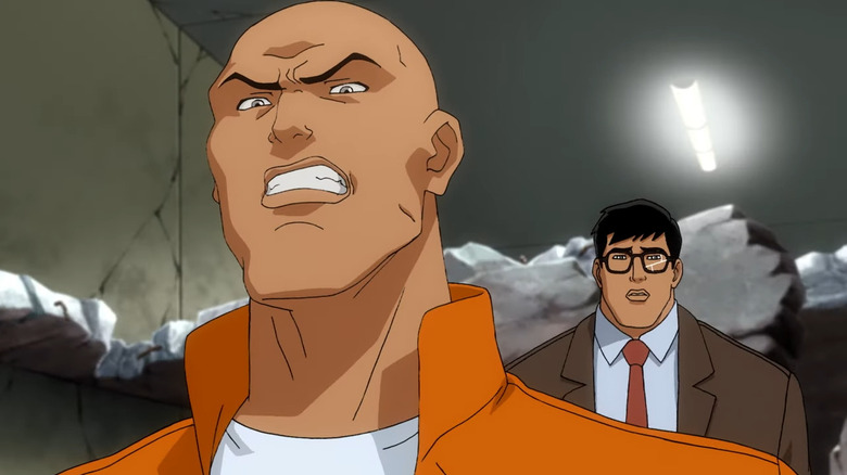 Lex Luthor sneering in front of Clark Kent in All-Star Superman