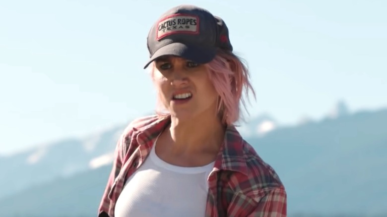 Teeter smirking on Yellowstone