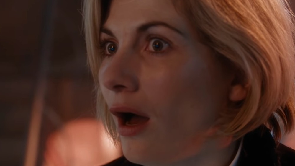 The 13th Doctor first appearing mouth open