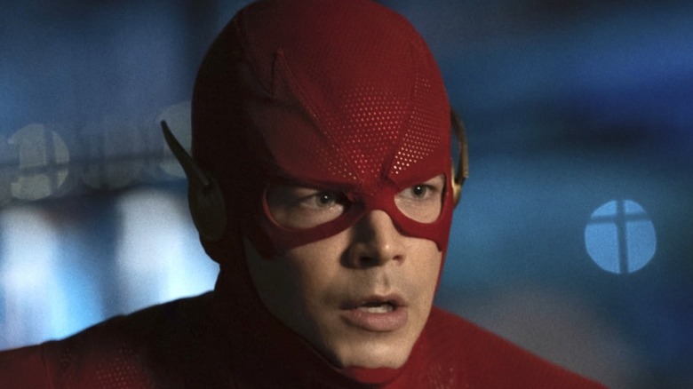 Barry in costume as The Flash