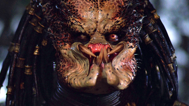 The Predator with its mouth open