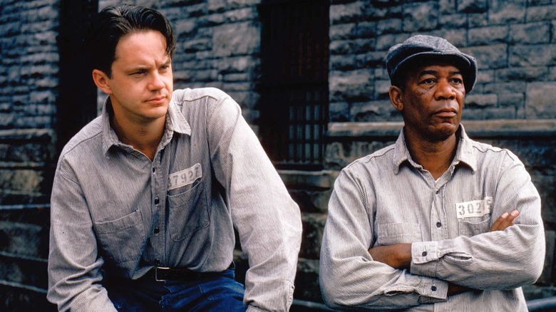 Tim Robbins and Morgan Freeman in The Shawshank Redemption