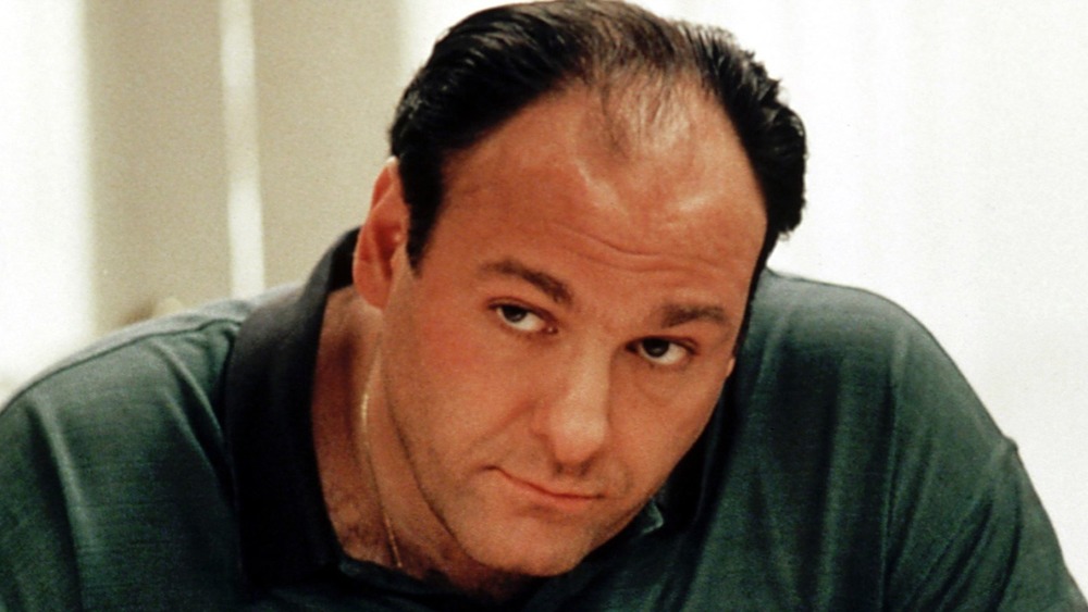 Tony Soprano looking intently