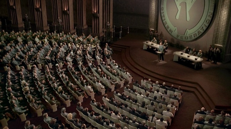 Crowded Citizen Federation auditorium