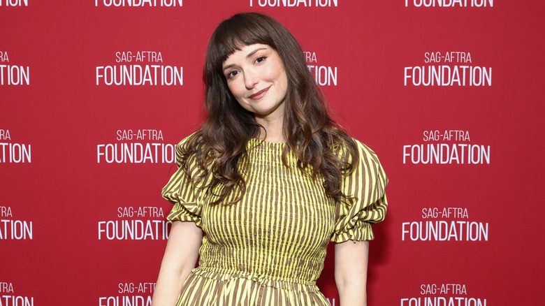 Milana Vayntrub on SAG-AFTRA red carpet in 2025