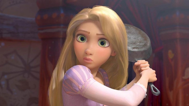 Rapunzel with frying pan