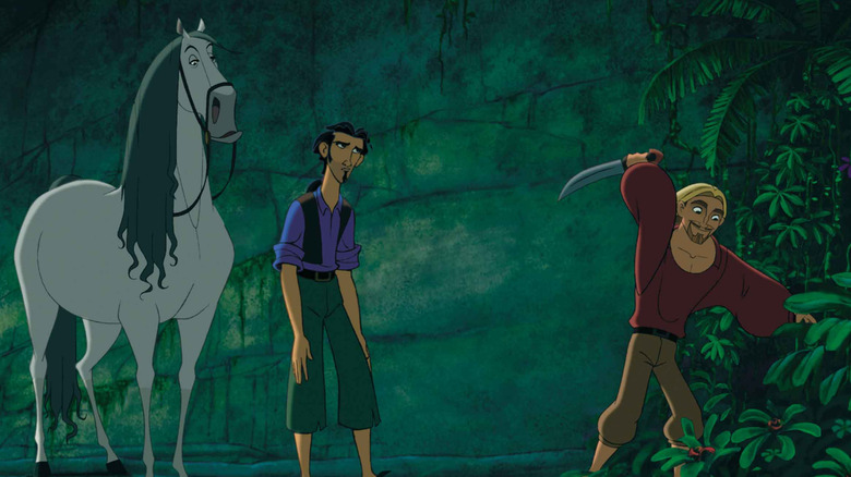 (from left to right) Tulio (Kevin Kline) and Miguel (Kenneth Branagh) in The Road to El Dorado
