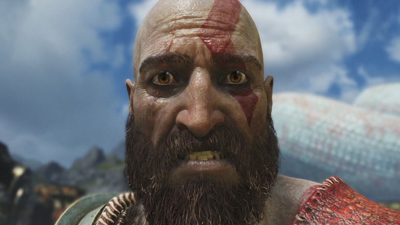 Kratos from God of War looking confused.