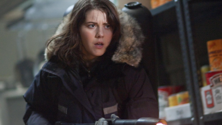 Mary Elizabeth Winstead with a flamethrower