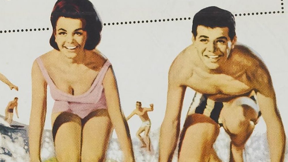 Annette Funicello and Frankie Avalon on the poster for Beach Party