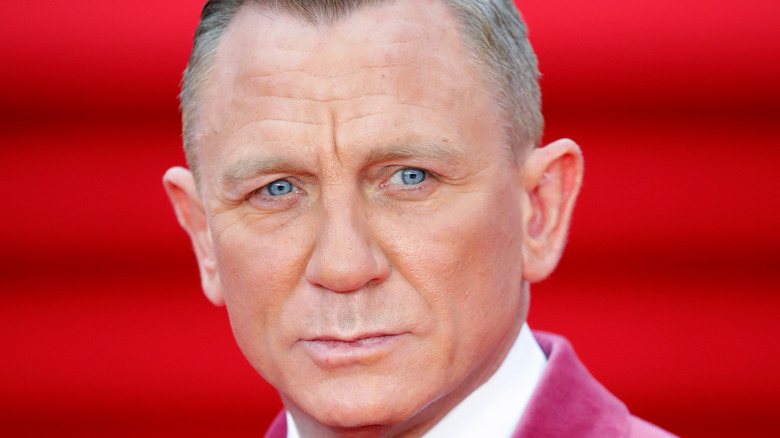 Daniel Craig staring