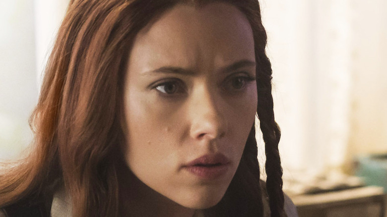 Black Widow with one braid in hair