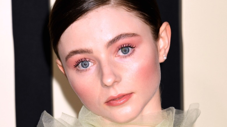 Thomasin McKenzie posing for photo