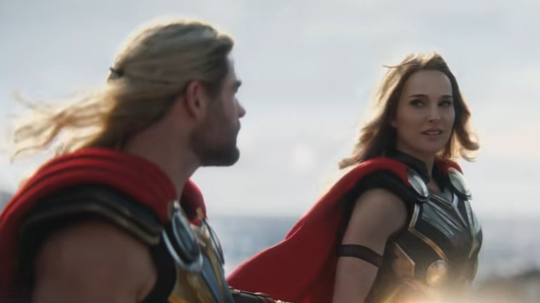 Jane Foster looking at Thor