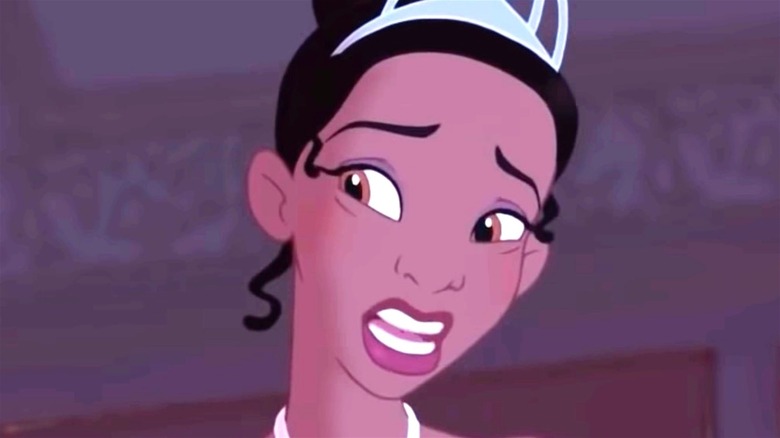 Princess Tiana wearing a crown