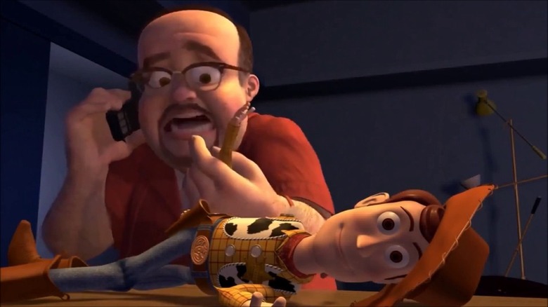 Woody losing an arm