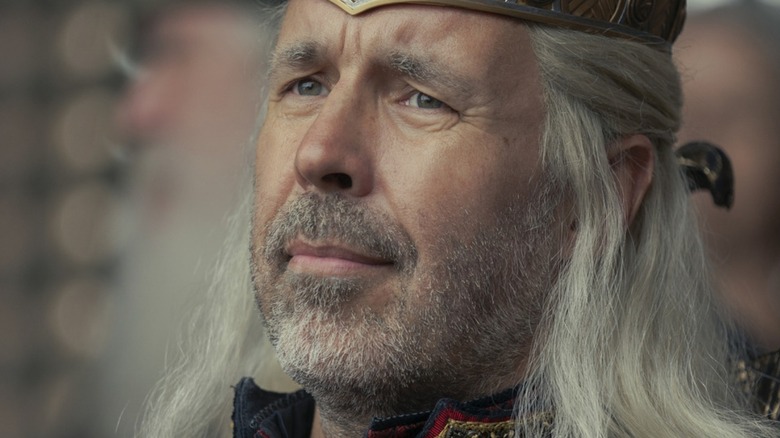 Viserys Targaryen wearing a crown