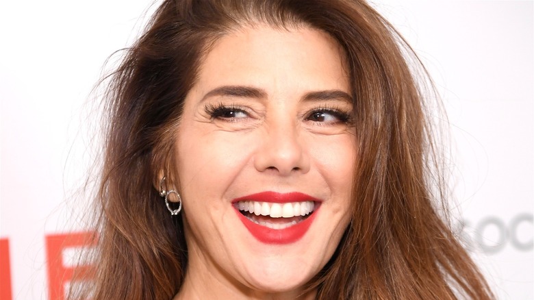 Marissa Tomei red lipstick smiling