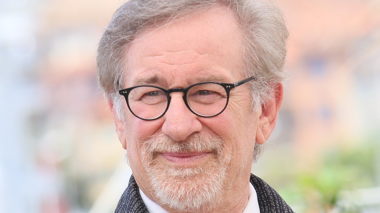Steven Spielberg smiling at an event